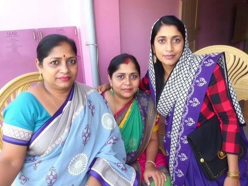 Women receiving digital literacy training